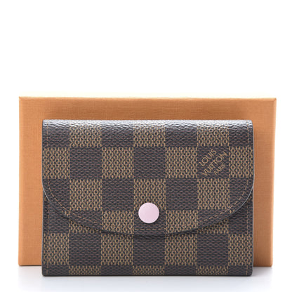 Louis Vuitton Damier Ebene Rosalie Coin Purse Rose Ballerine 8 of 8