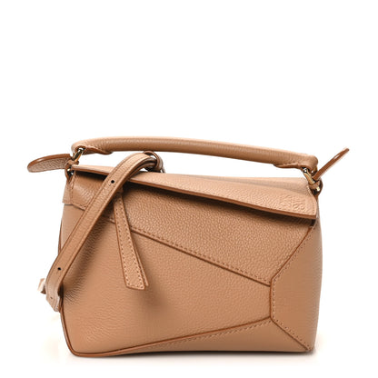 Loewe Grained Calfskin Mini Puzzle Edge Bag Toffee 1 of 9