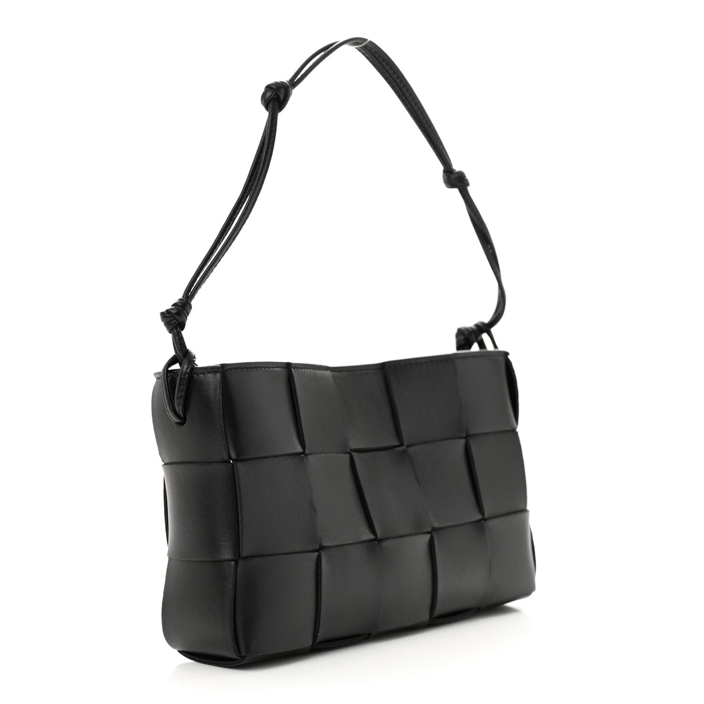 Calfskin Maxi Intrecciato Cassette Pouch On Strap Black
