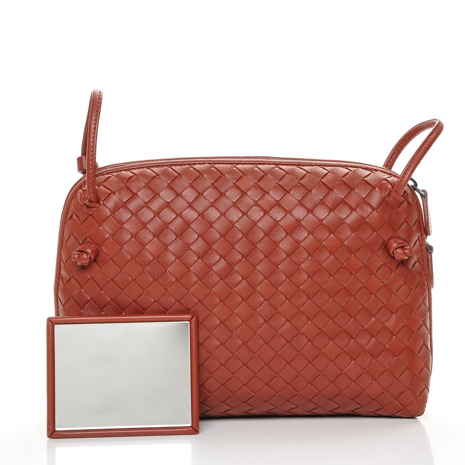 Bottega Veneta Nappa Intrecciato Pillow Crossbody Messenger Brique 8 of 8