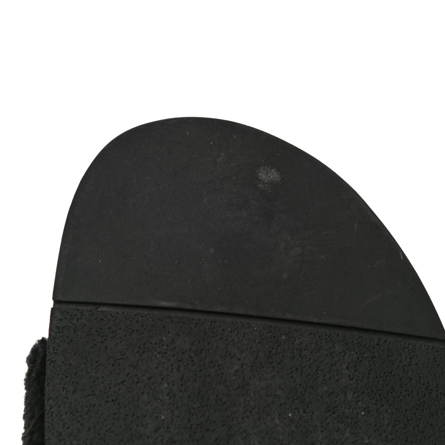 Shearling Logo Mens Slide Sandals 8.5 Black Giallo Ribes