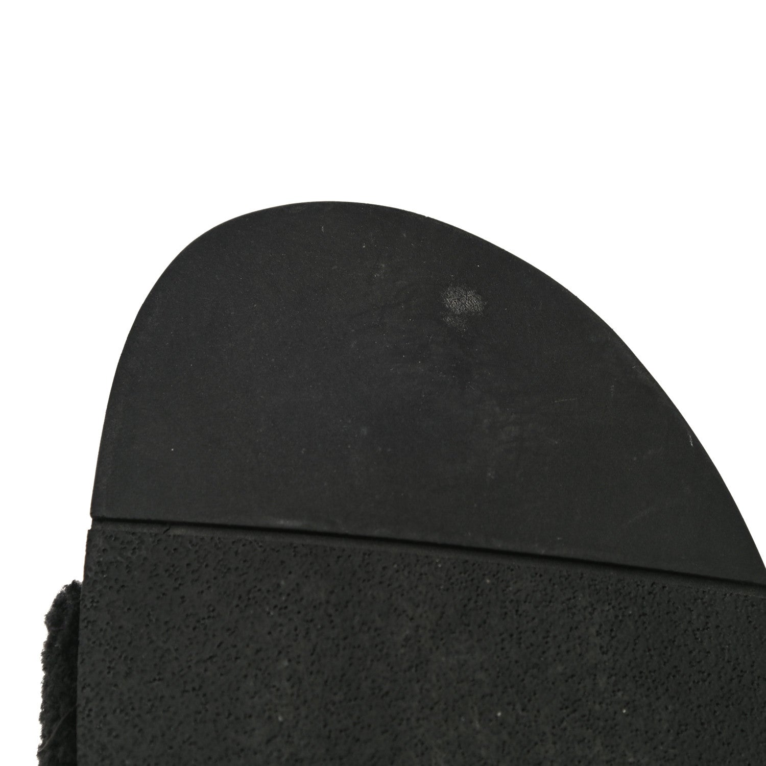 Fendi Shearling Logo Mens Slide Sandals 8.5 Black Giallo Ribes 10 of 12