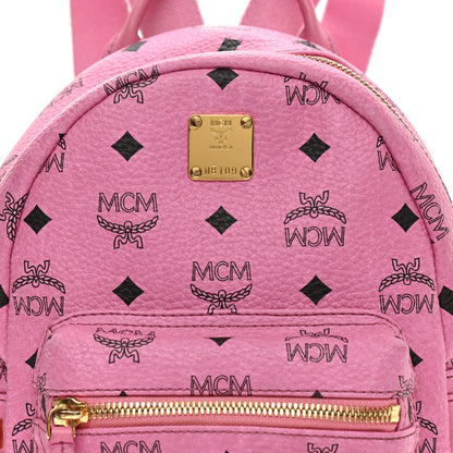 MCM Visetos Side Stud Small Stark Backpack Pink 8 of 12
