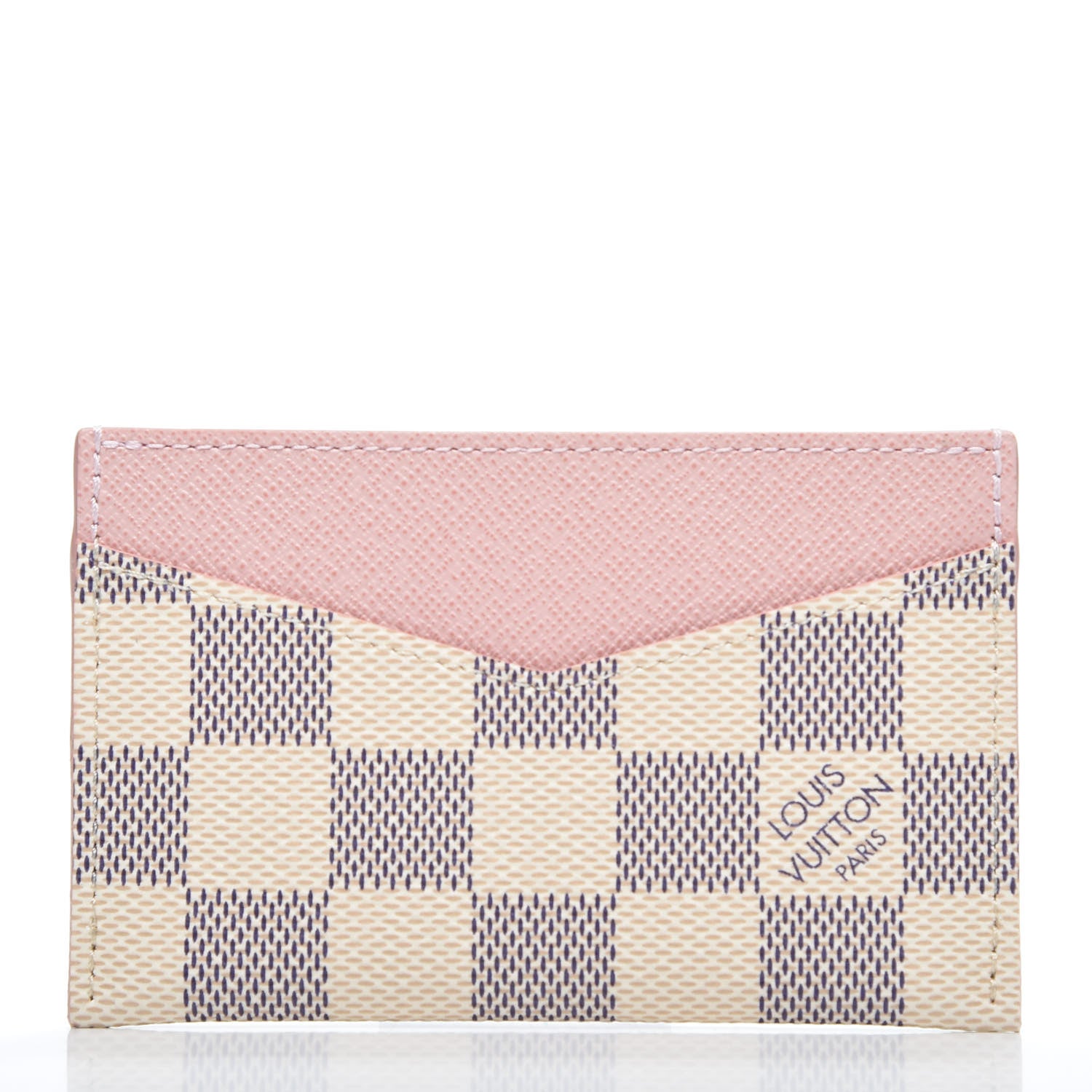 Louis Vuitton Damier Azur Daily Card Holder Rose Ballerine 1 of 7