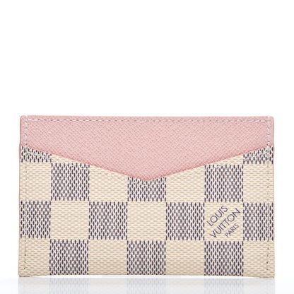 Louis Vuitton Damier Azur Daily Card Holder Rose Ballerine 1 of 7