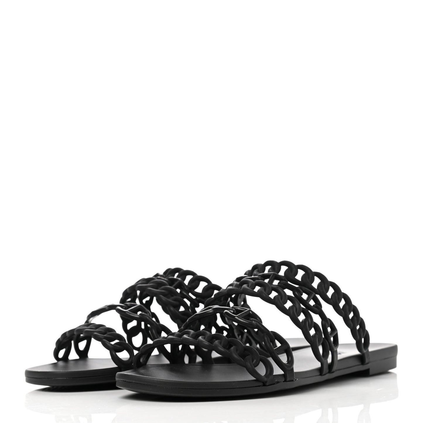 Rubber Chaine d'Ancre Nude Sandals 39 Black