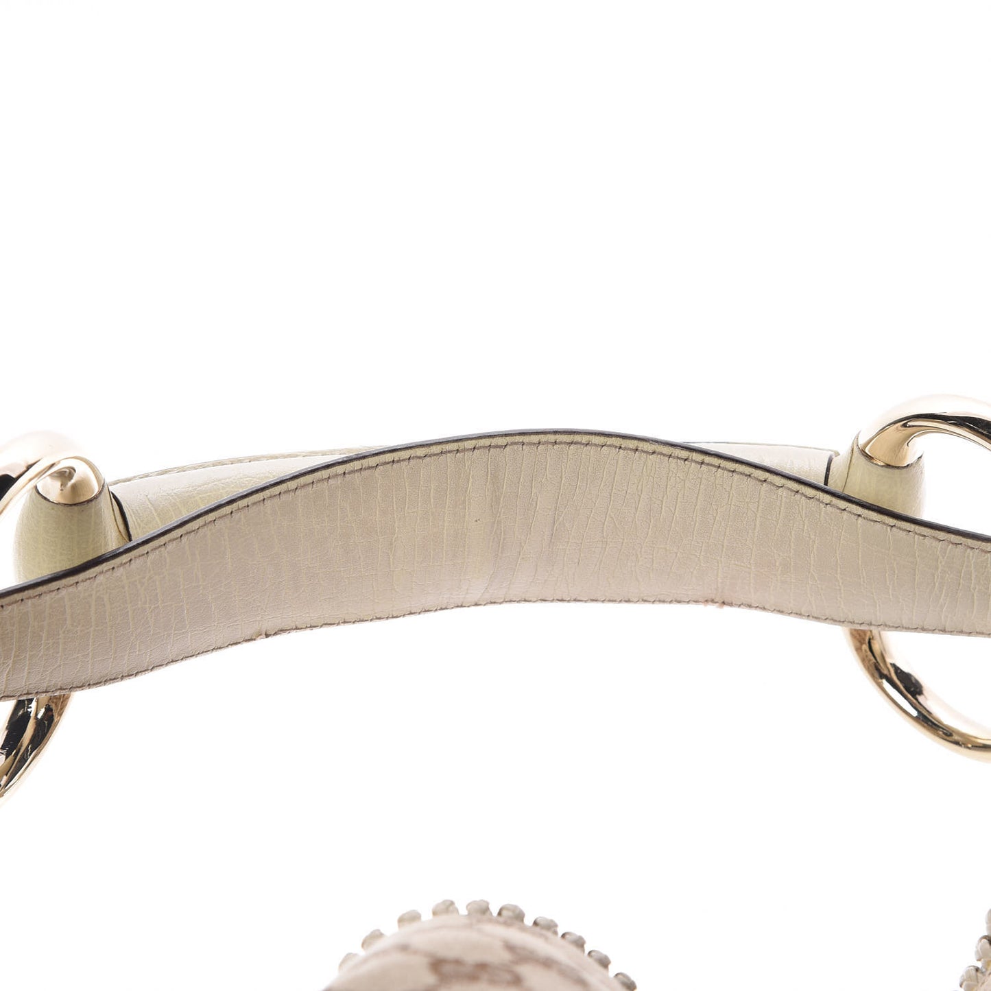 Monogram Large Horsebit Chain Hobo Off White
