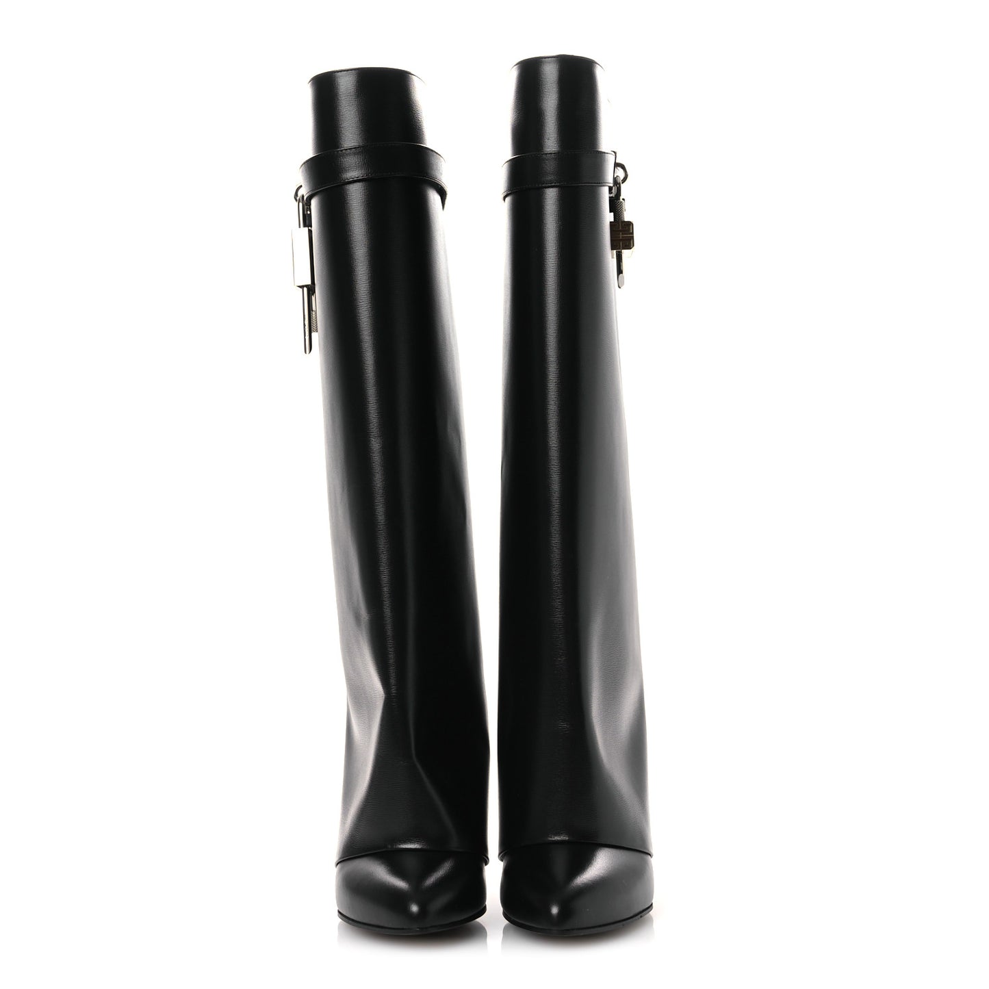 Calfskin Shark Lock Pant Boots 39 Black