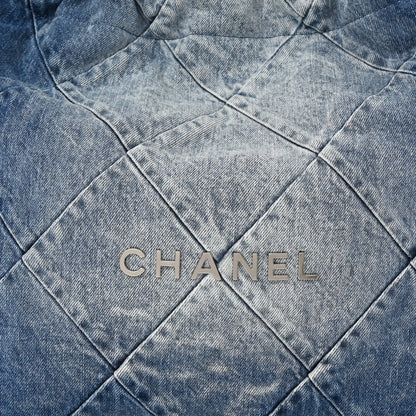 Chanel Denim Quilted Chanel 22 Blue 8 of 10