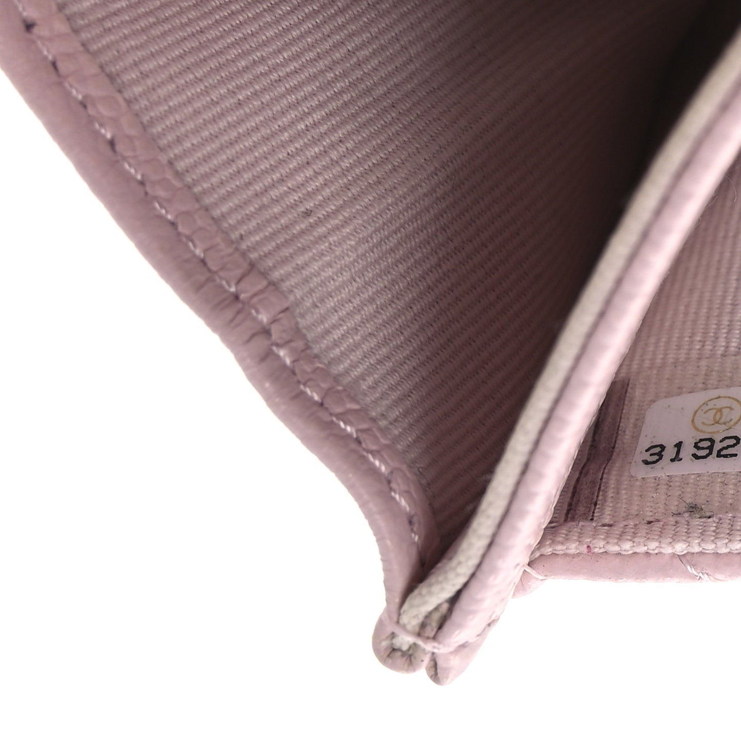 Caviar Quilted Flap Card Holder Wallet Light Pink