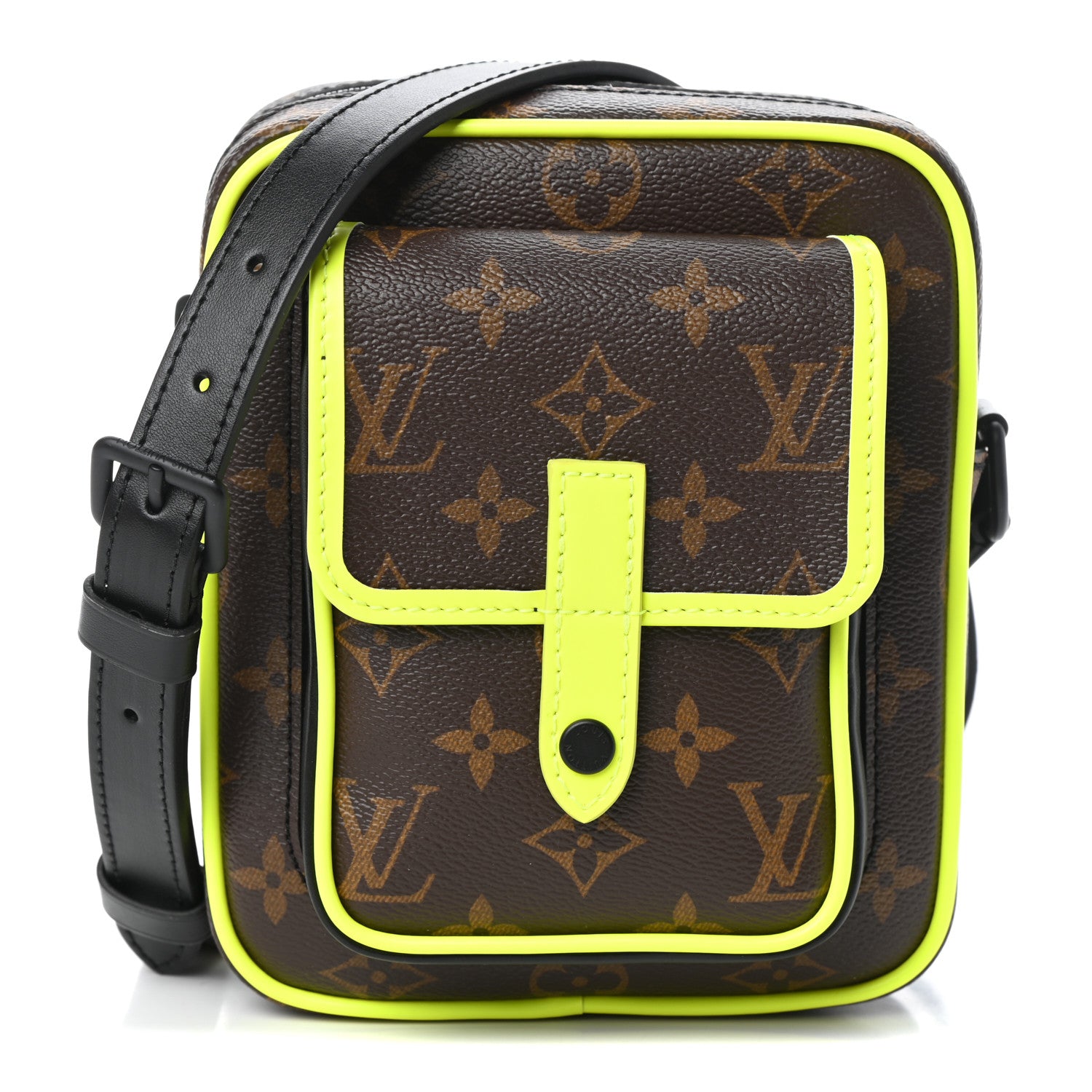 Louis Vuitton Monogram Macassar Christopher Wearable Wallet Fluorescent Yellow 1 of 9