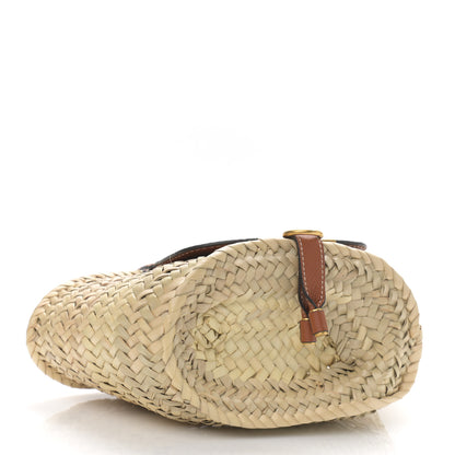 Chloe Raffia Small Grain Calfskin Small Marcie Basket Tan 4 of 8