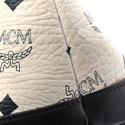 MCM Visetos Medium Heritage Bowler Bag White 10 of 16