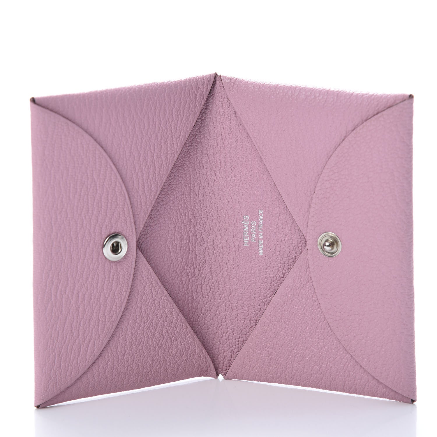 Hermes Chevre Mysore Calvi Card Case Mauve Sylvestre 5 of 8