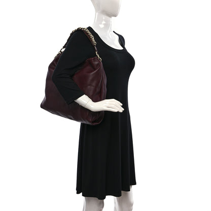Jimmy Choo Smooth Calfskin Callie Hobo Bag Burgundy 2 of 10