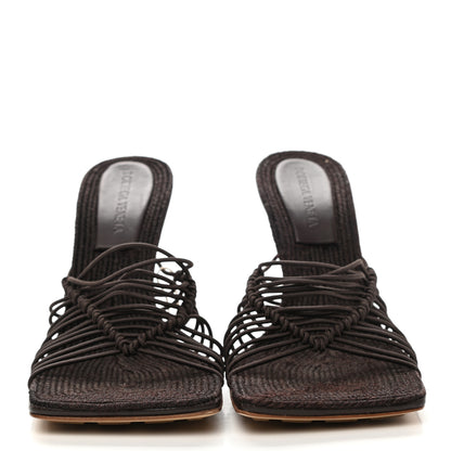 Bottega Veneta Raffia Elasticized Stretch Mule Sandals 39 Bitter Chocolate 2 of 7