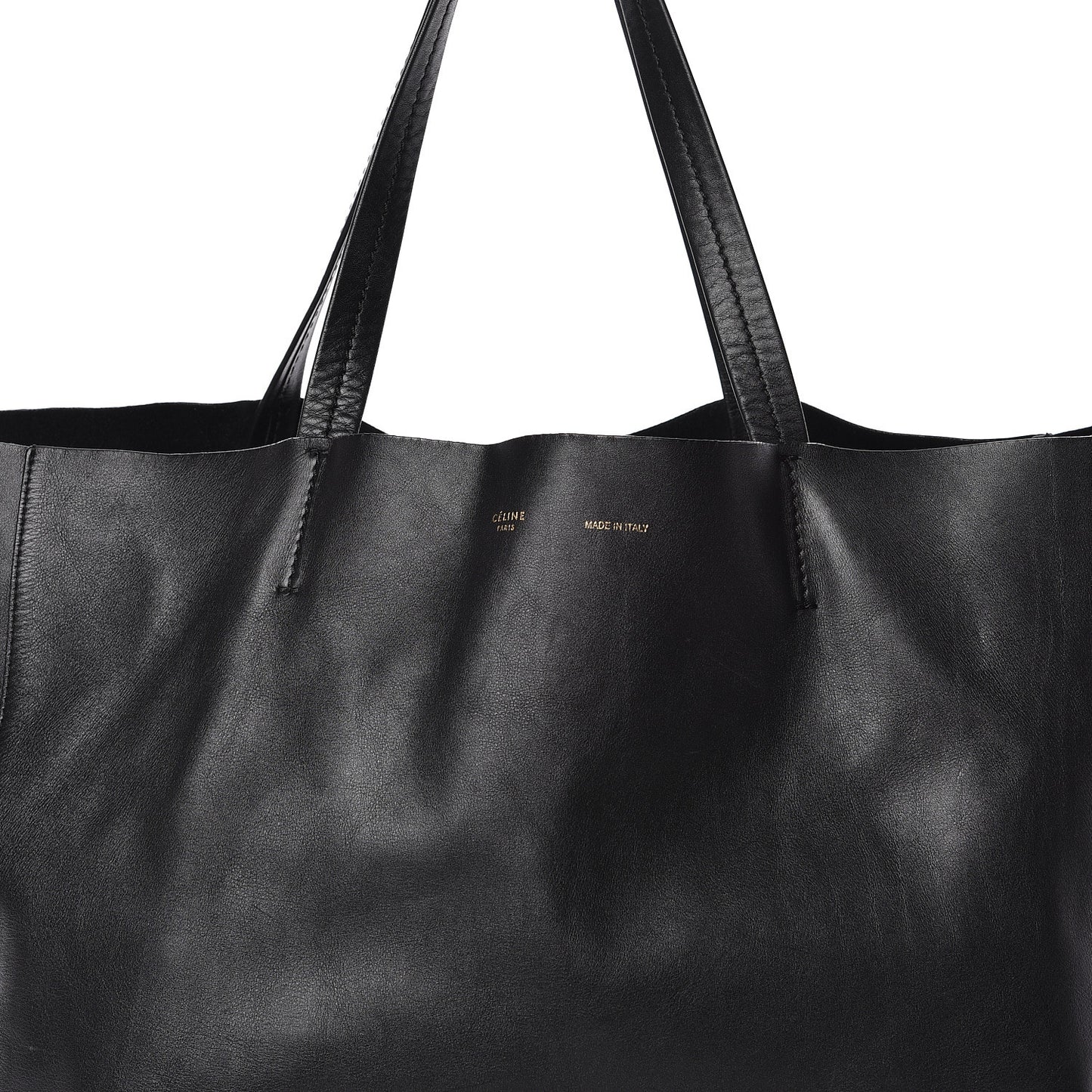 Lambskin Horizontal Cabas Black