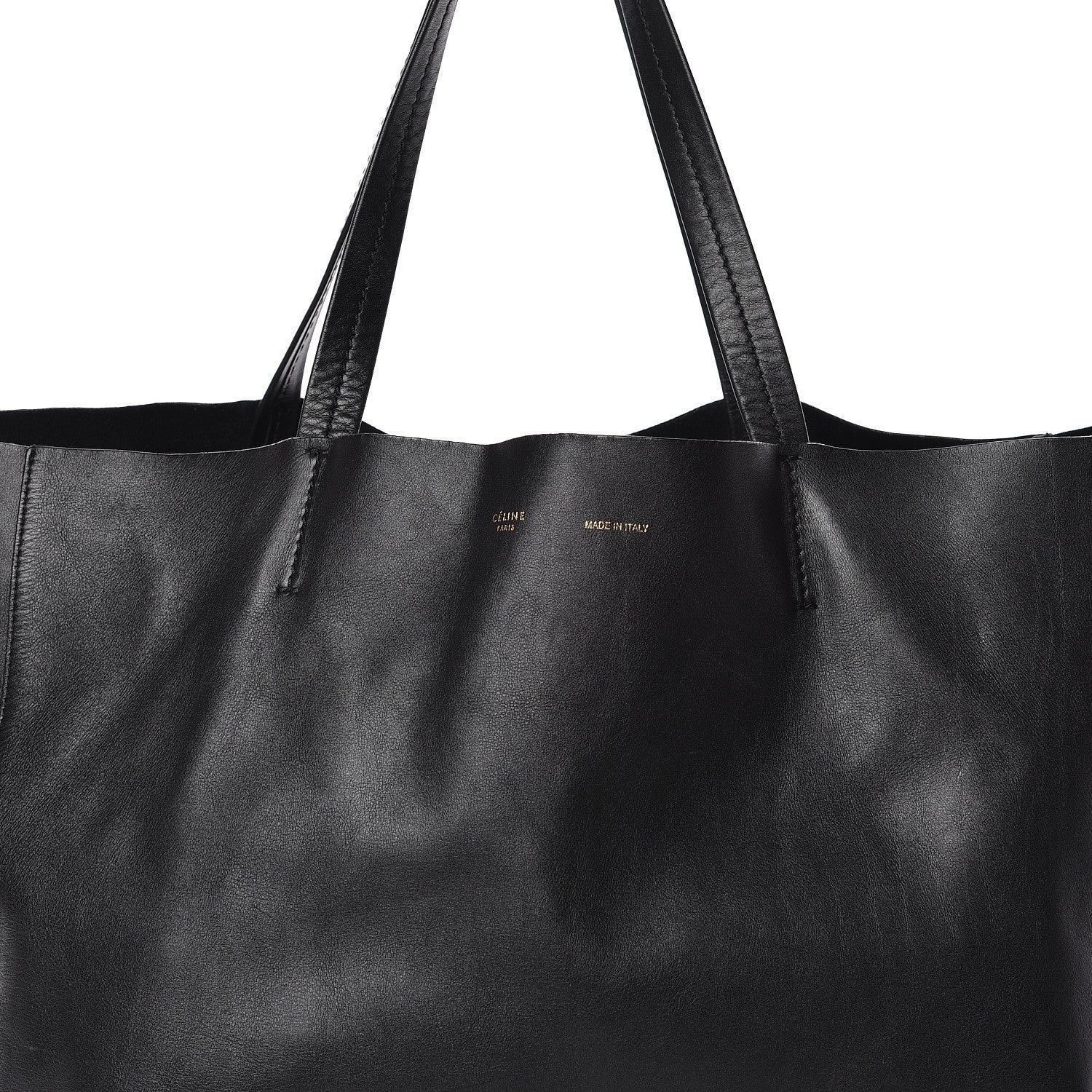 Celine Lambskin Horizontal Cabas Black 7 of 16