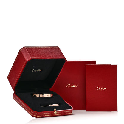 Cartier 18K Pink Gold 4 Diamond LOVE Bracelet 16 9 of 9