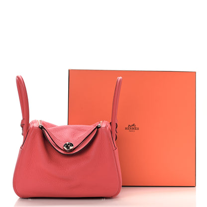 Hermes Taurillon Clemence Lindy 26 Rouge Pivoine 10 of 10