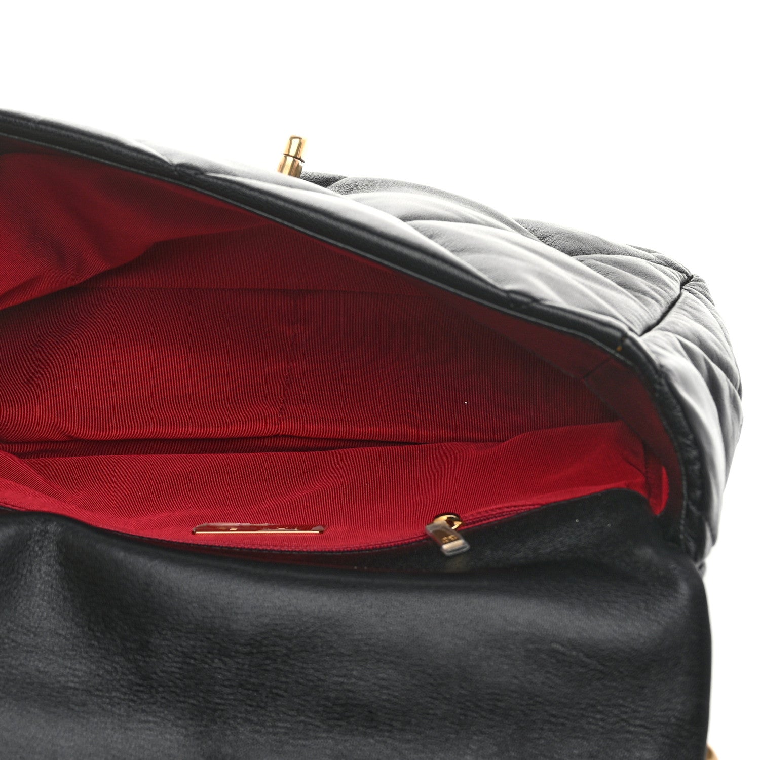 Chanel Goatskin Quilted Large Chanel 19 Flap Black 5 of 10