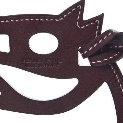 Hermes Swift Paddock Cheval Horse Bag Charm Bordeaux 3 of 3