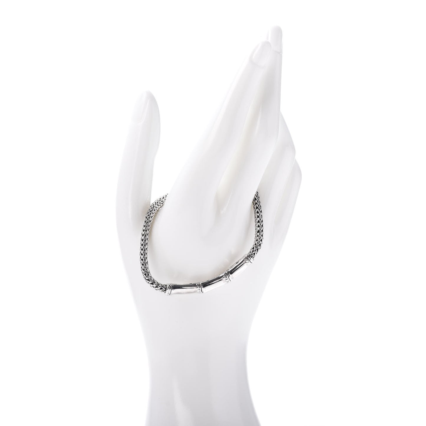 Sterling Silver 4mm Bamboo Chain Bracelet