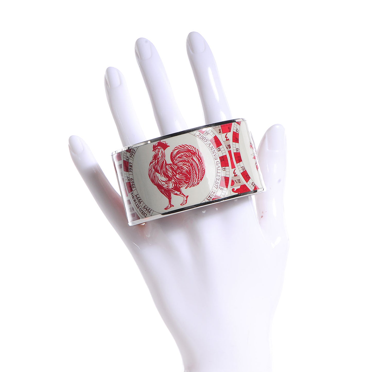 Enamel Printed Zodiac Extra Wide Bracelet 70 Red
