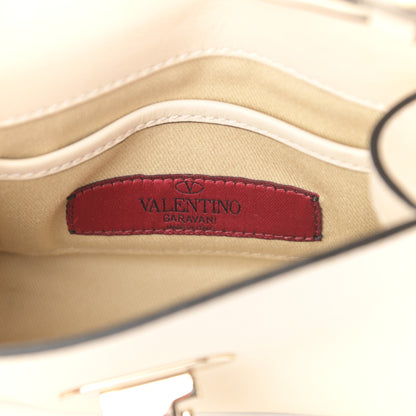 Valentino Garavani Vitello Mini Rockstud Flip Lock Crossbody Bag Light Ivory 6 of 8