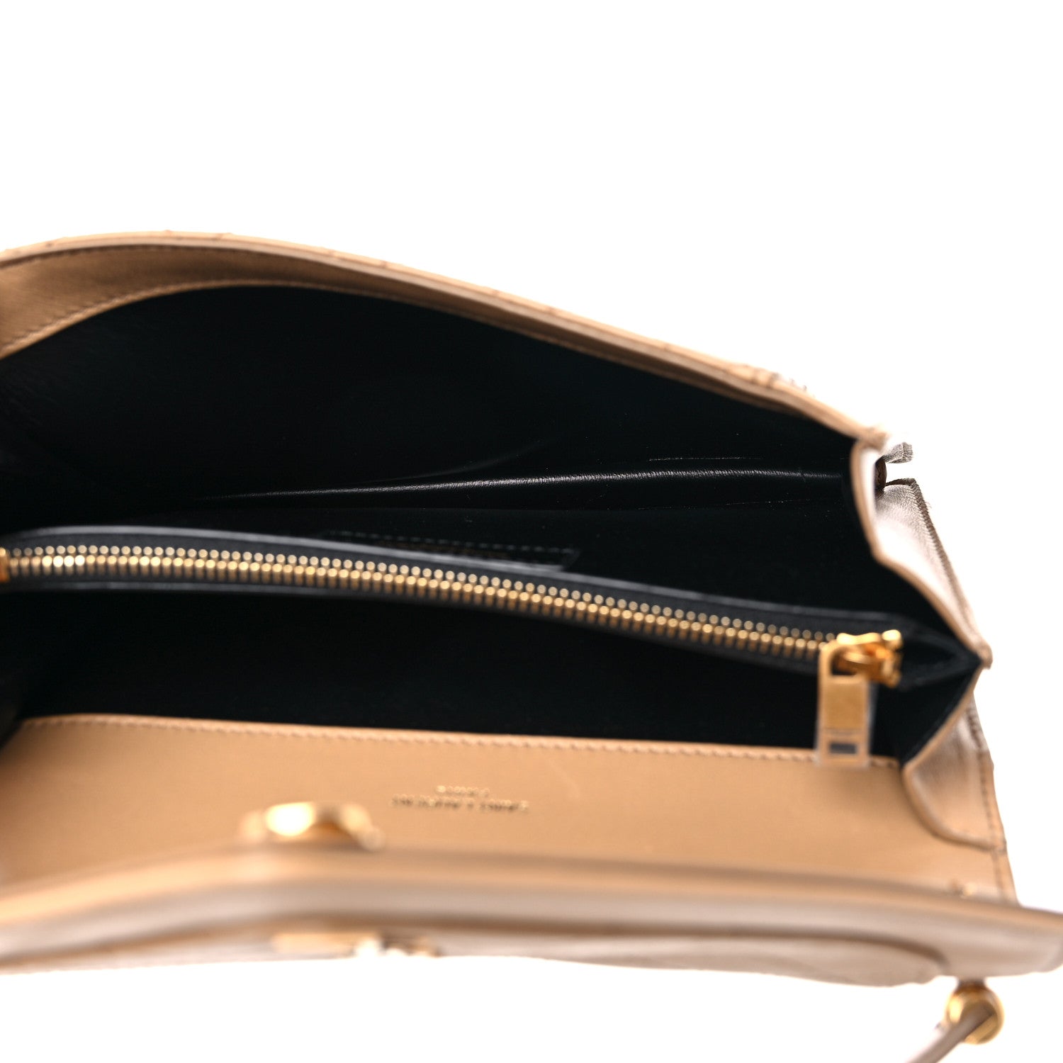 Saint Laurent Lambskin Quilted Mini Gaby Satchel Dark Beige 5 of 10