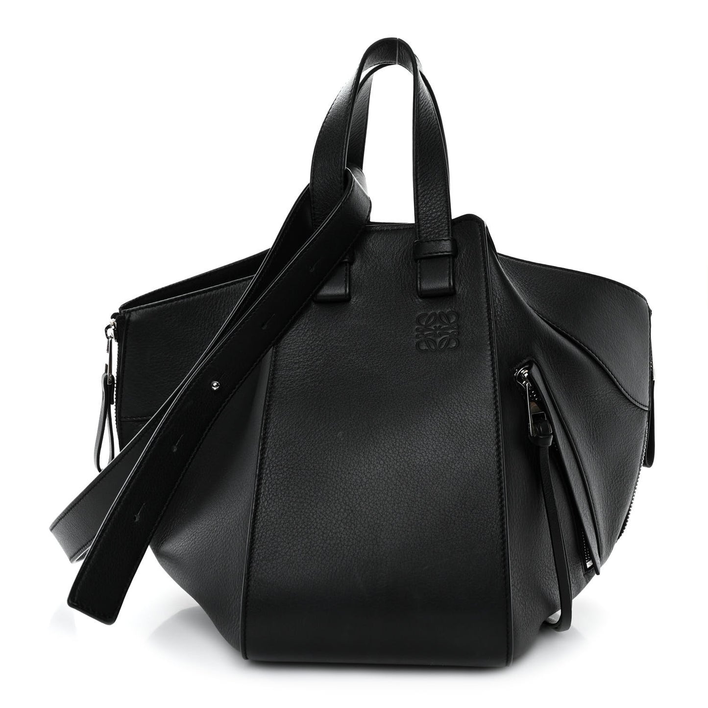 Calfskin Small Hammock Shoulder Bag Black