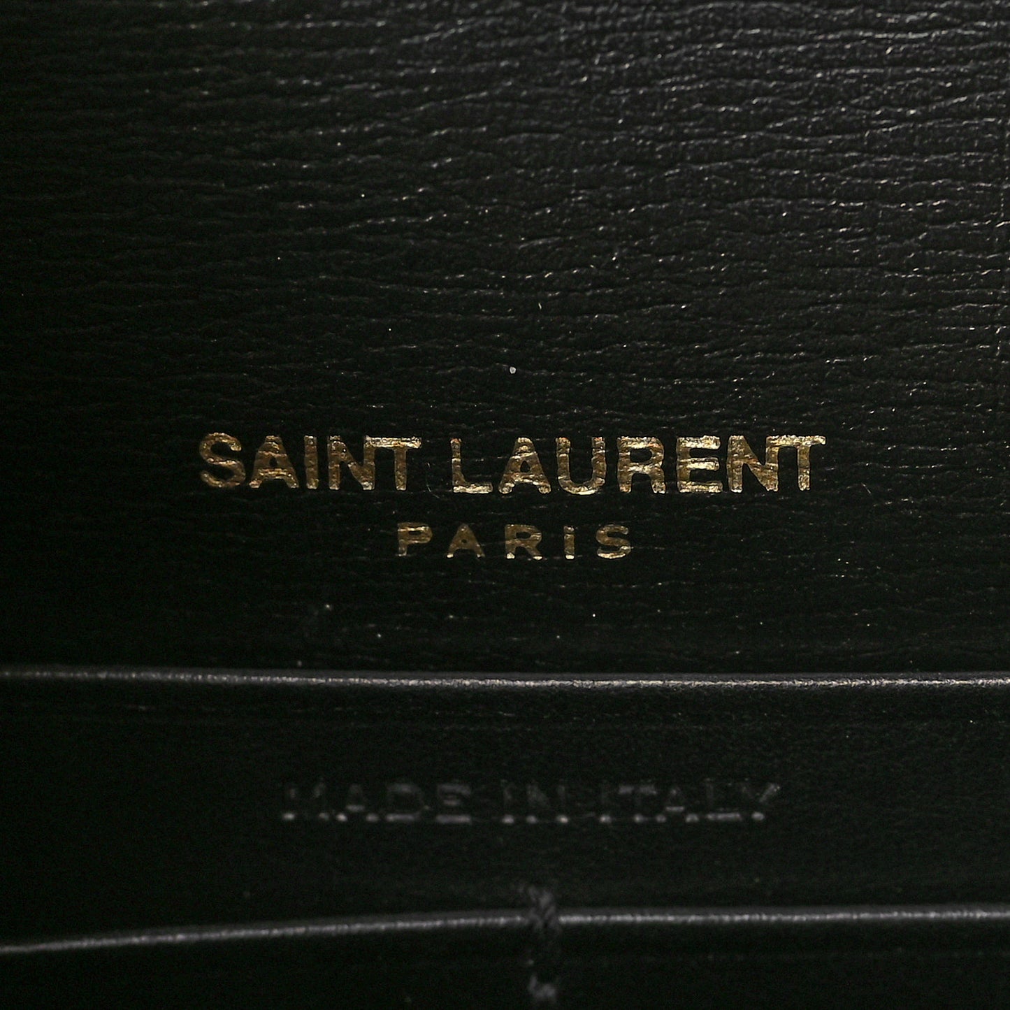 Calfskin Monogram Sunset Chain Wallet Black