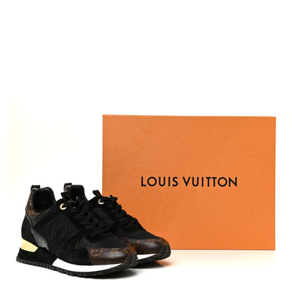 Louis Vuitton Suede Monogram Run Away Sneakers 38 Black 13 of 13