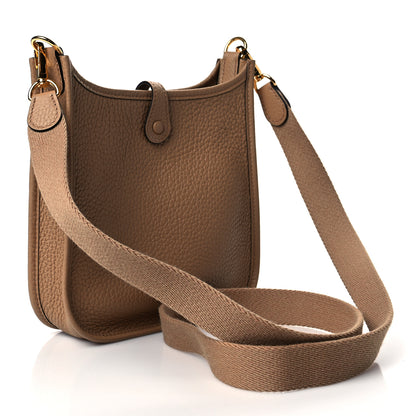 Hermes Taurillon Clemence Evelyne TPM Biscuit 3 of 10