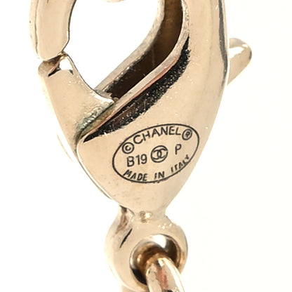 Chanel Baguette Crystal High Society CC Pendant Necklace Gold 5 of 5