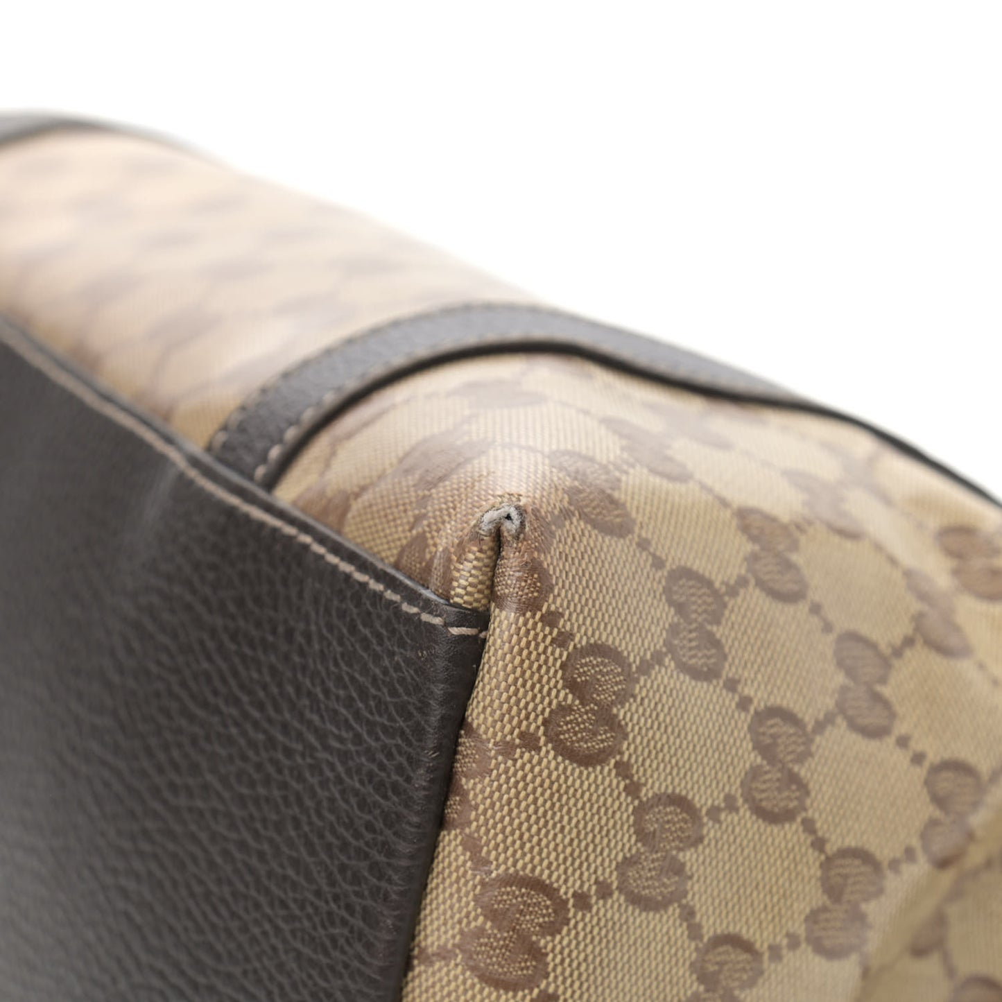 Crystal Monogram Medium GG Charm Dome Satchel Dark Brown