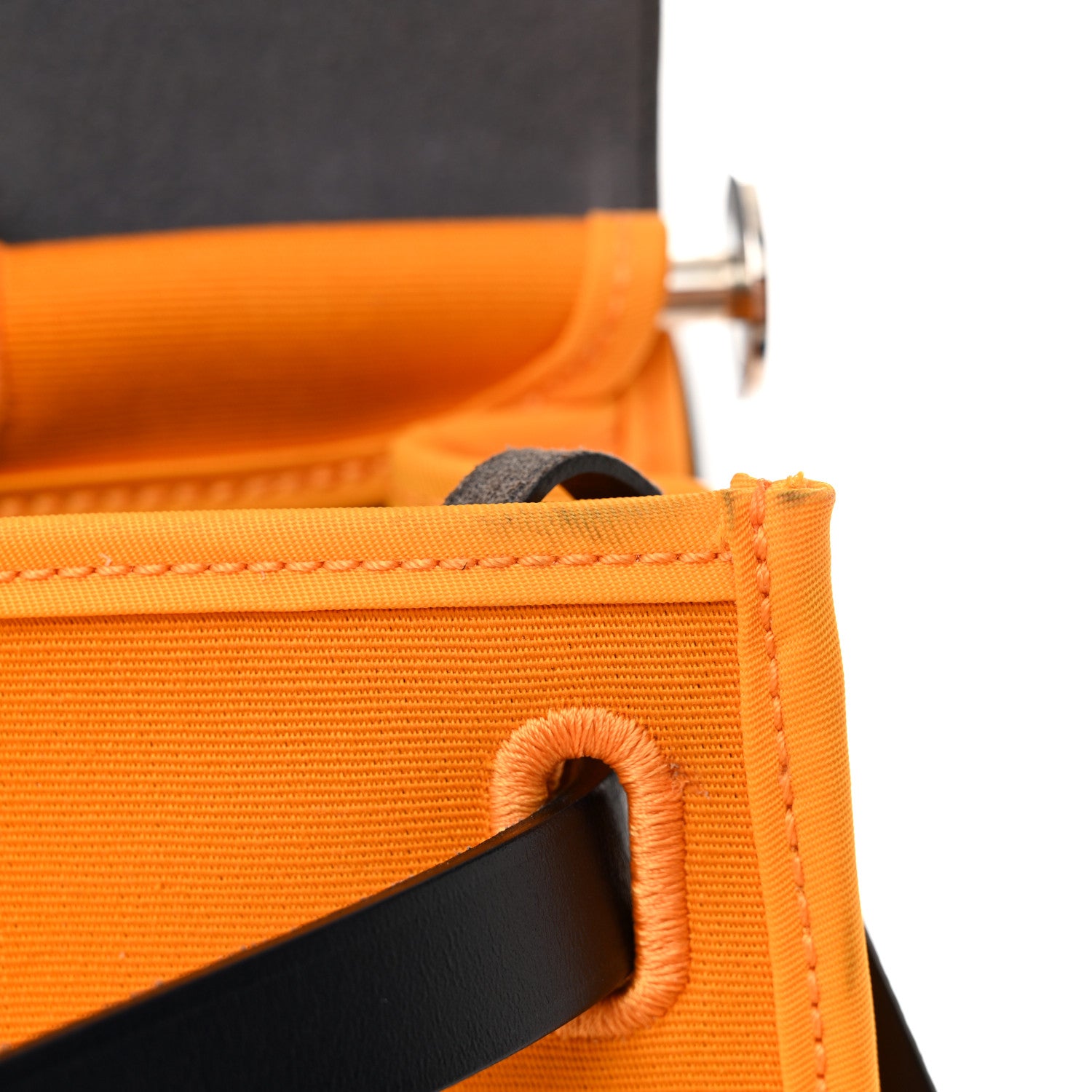 Hermes Vache Hunter Toile Herbag Zip 31 PM Jaune D'Or Bleu Izmir 11 of 15