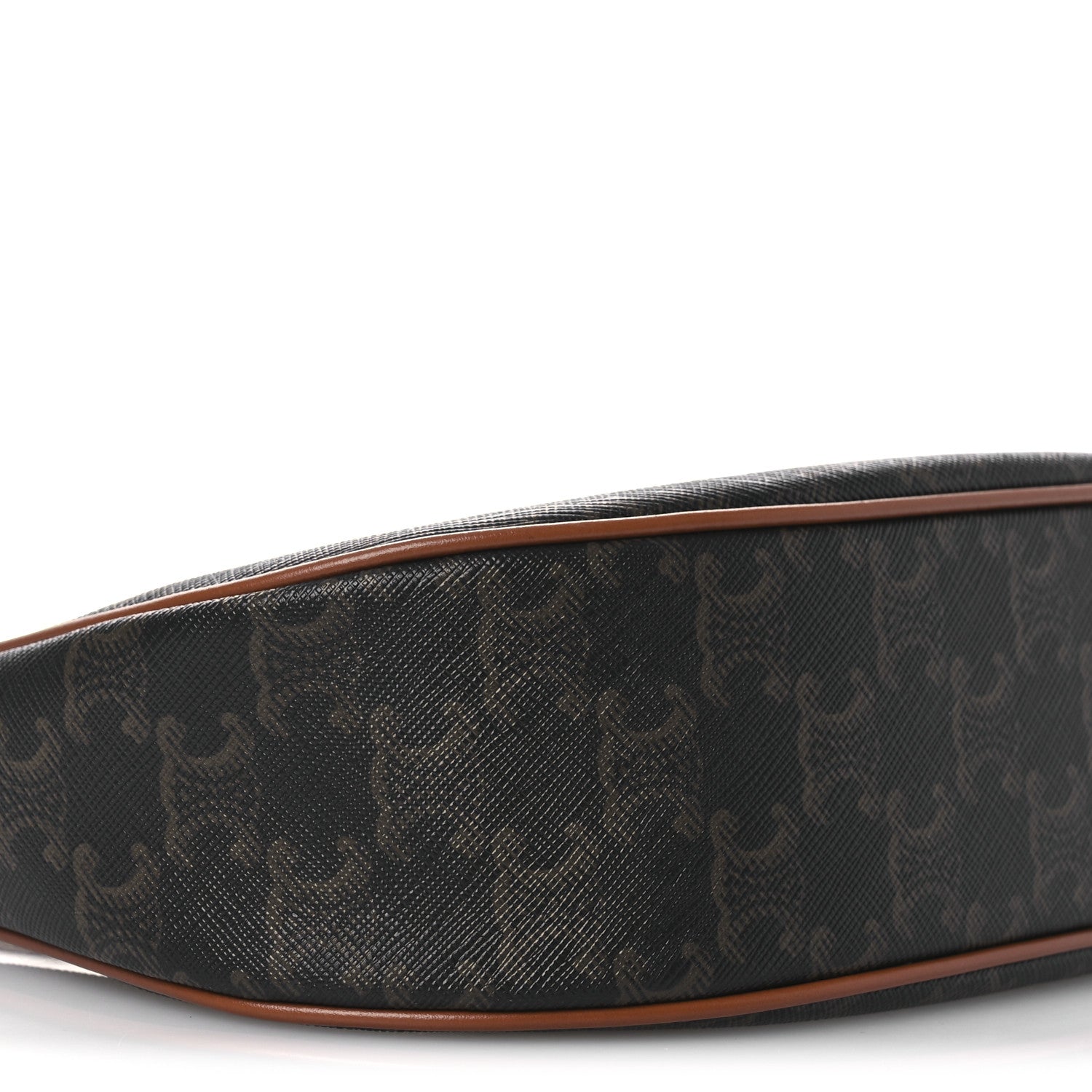 Celine Triomphe Canvas Calfskin Ava Shoulder Bag Tan 10 of 11