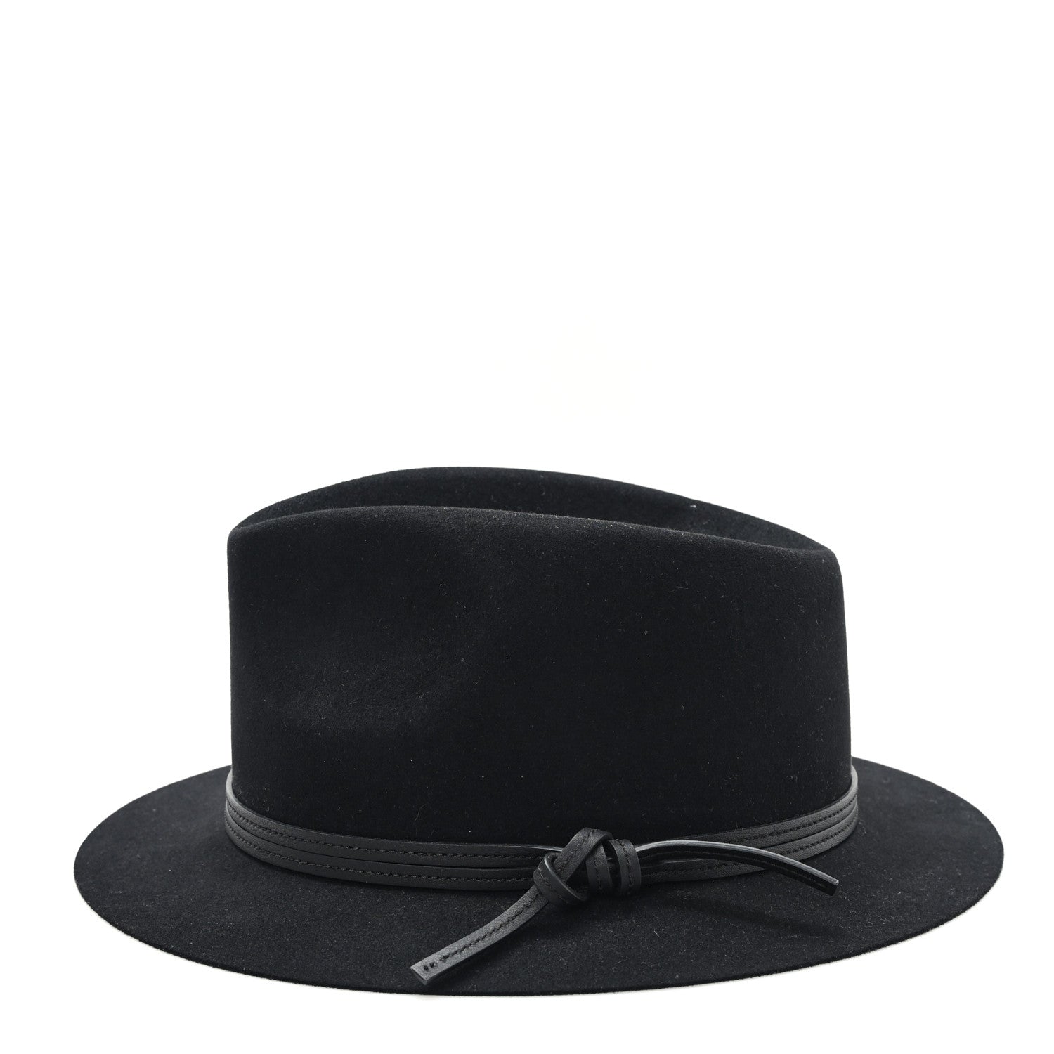 Hermes Rabbit Felt Calfskin Hat 59 Black 4 of 9