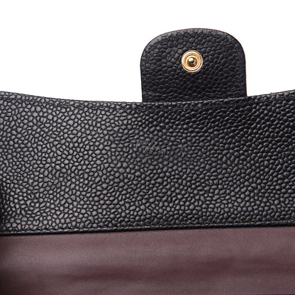 Chanel Caviar Quilted Large Flap Wallet Black 9 of 11