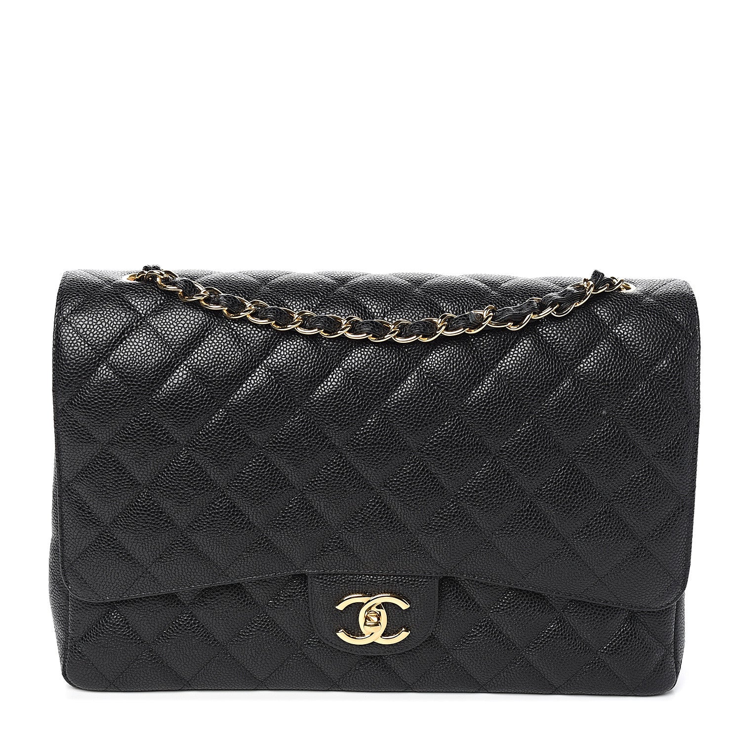 Chanel Caviar Quilted Maxi Double Flap Black 1 of 9
