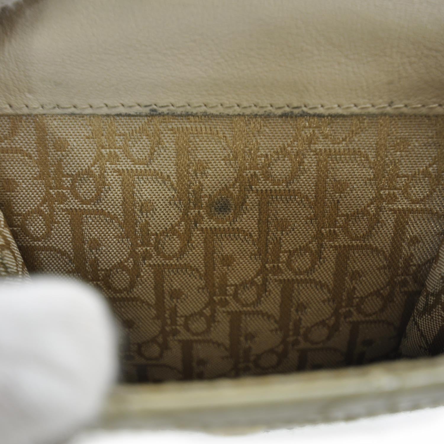 Christian Dior Patent Lady Dior Compact Cannage Wallet Beige 8 of 9