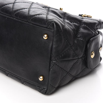 Chanel Calfskin Quilted Retro Chain Tote Black 12 of 14