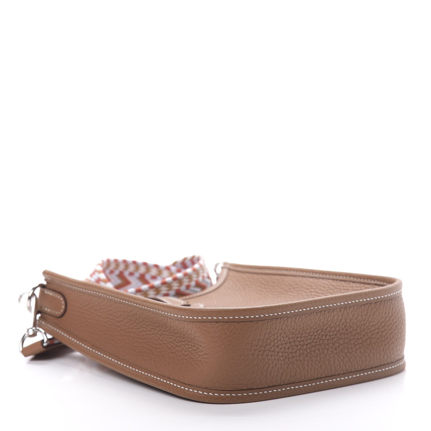Hermes Taurillon Clemence Allegro Evelyne TPM Gold Cornaline White 4 of 11