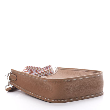 Hermes Taurillon Clemence Allegro Evelyne TPM Gold Cornaline White 4 of 11