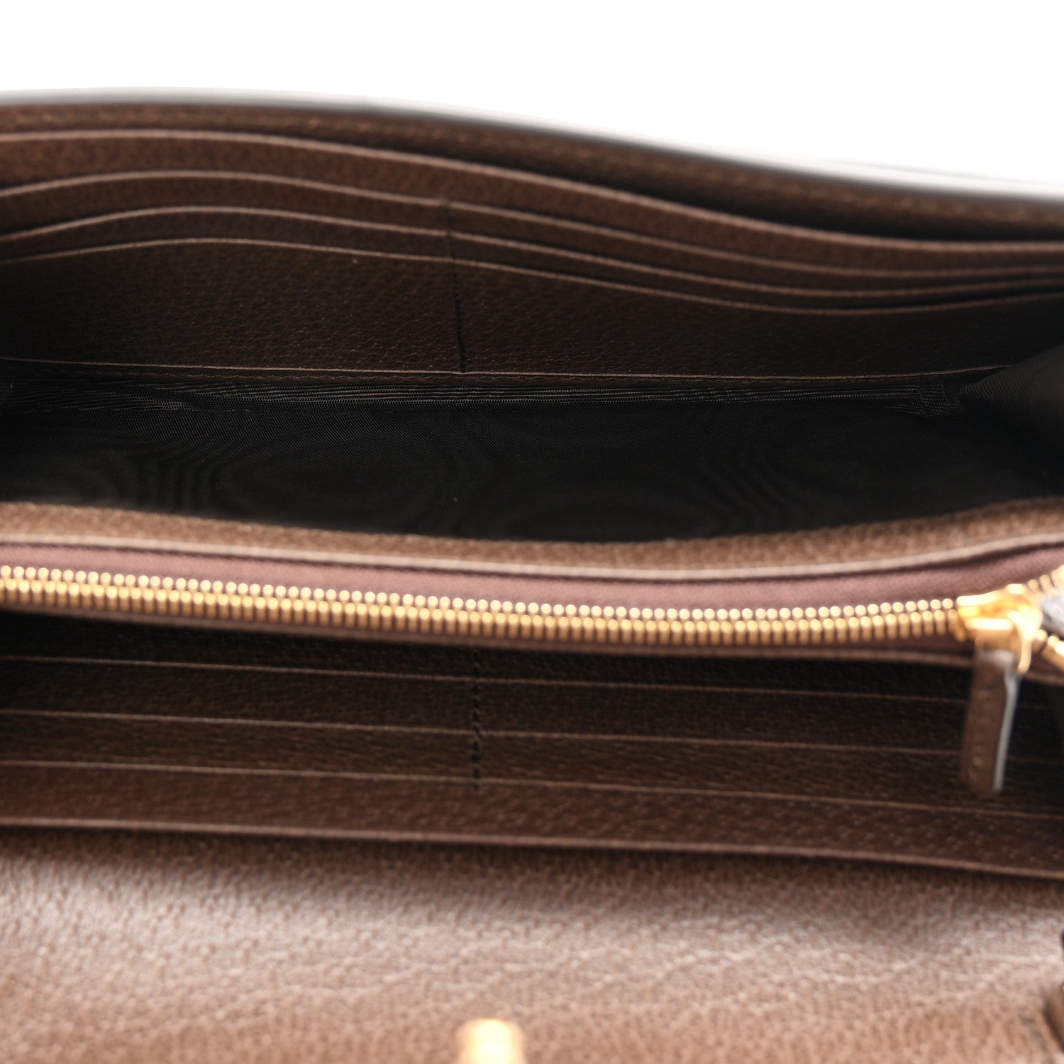 Gucci GG Supreme Monogram Textured Dollar Calfskin Blondie Continental Chain Wallet Beige Ebony New Acero 5 of 11