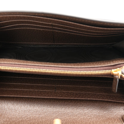 Gucci GG Supreme Monogram Textured Dollar Calfskin Blondie Continental Chain Wallet Beige Ebony New Acero 5 of 11