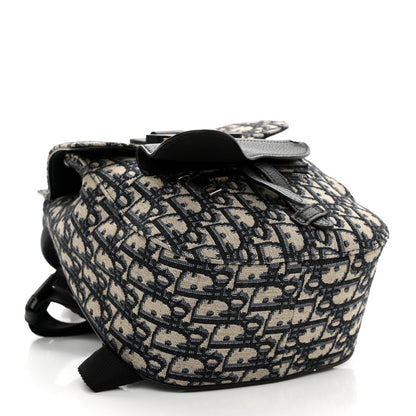 Christian Dior HOMME Oblique Calfskin Mens Mini Saddle Backpack Navy Blue 5 of 11