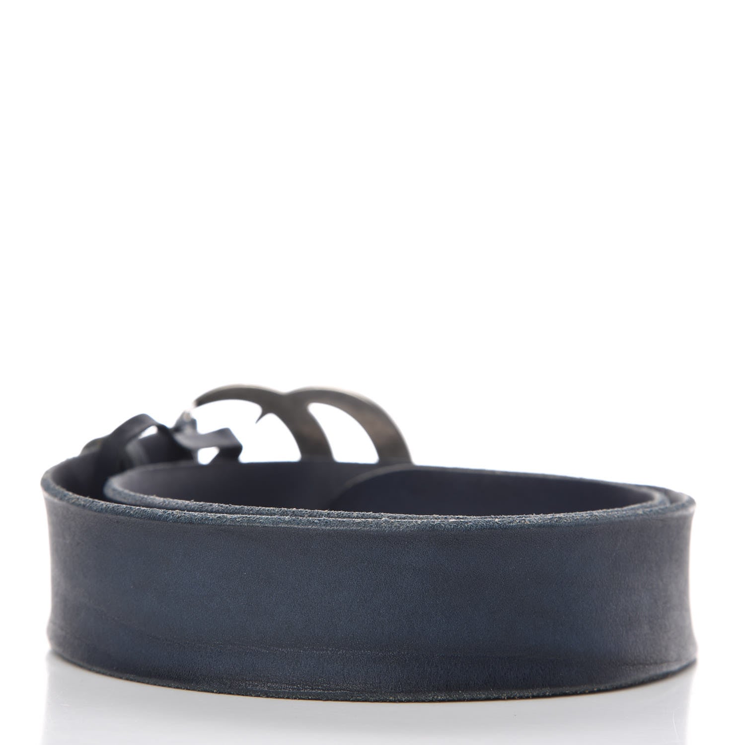 Gucci Cuoio Toscano Nickel Double Double G 40mm Belt 75 30 Blue 3 of 9