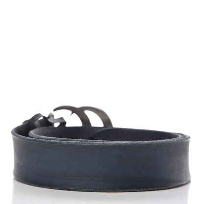 Gucci Cuoio Toscano Nickel Double Double G 40mm Belt 75 30 Blue 3 of 9